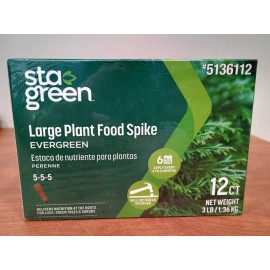 Green Green Sta-Green Large Plant Food Spike Trees & Shrubs Nutrition 12 Spikes 13-3-3 NKP