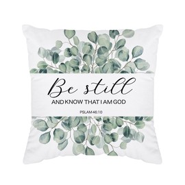 BitKan Bible Verse Throw Pillow Covers 18x18 - Christian Home Decor, Prayer Room Decor, Jesus Religious Gifts, Christian Inspirational Gifts for Women, Faith Based Gifts