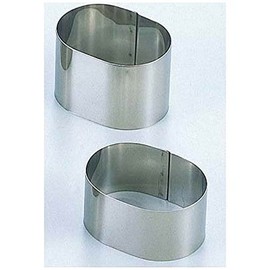 Endo Shoji WSL09003 Commercial Cell Ring, Oval Shape, 2.4 x 1.8 x 1.6 inches (60 x 45 x 40 mm), 18-0 Stainless Steel, Made
