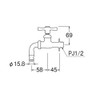 SANEI Y126YV-13 Home Faucet for Watering One-Touch Hose Connection