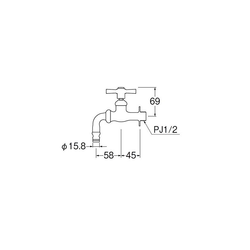 SANEI Y126YV-13 Home Faucet for Watering One-Touch Hose Connection