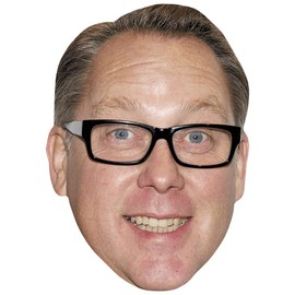 Vic Reeves (Glasses) Celebrity Mask, Flat Card Face, Fancy Dress Mask