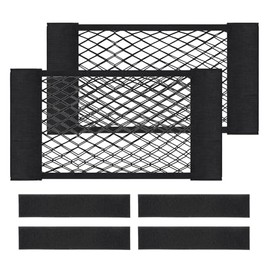 Red de Carga para Auto, Organizador de Maletero 2 Piezas, Red Elástica con Velcro, Bolsa de Almacenamiento para SUV, Coche, Camión, Accesorio Universal 50x25 cm