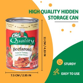 BarGifts Hidden Safe Fake Can with Hidden Compartment, Hidden Storage Keep Your Valuables Safe Like Money, Keys, and Jewelry- Pasta