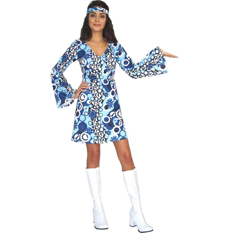 MAYLYNN Hippie Dress Costume Ladies Zoe 60s 70s Size XL