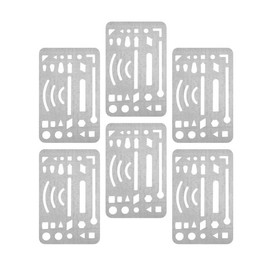 4 Pcs Erasing Shields Stainless Steel Drawing Template Shields Drafting Tools Small Tool for Adult Mechanical Drawing Engineering Design-Produce The Cleanest Line, Drafting Tools and Drafting Kits