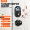 VEVOR Fingerprint Door Lock, with Fingerprint/Keypad Code/Key, One-Time and Anti-Peeking
