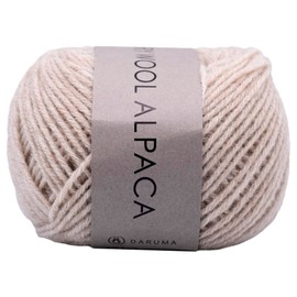 DARUMA Hand Knitting Yarn, Airy Wool Alpaca, Thick Col. 2, Oatmeal, Approx. 1.1 oz (30 g), 328.4 ft (100 m) 6500