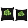 Brussels Sprouts Cartoon Throw Pillow
