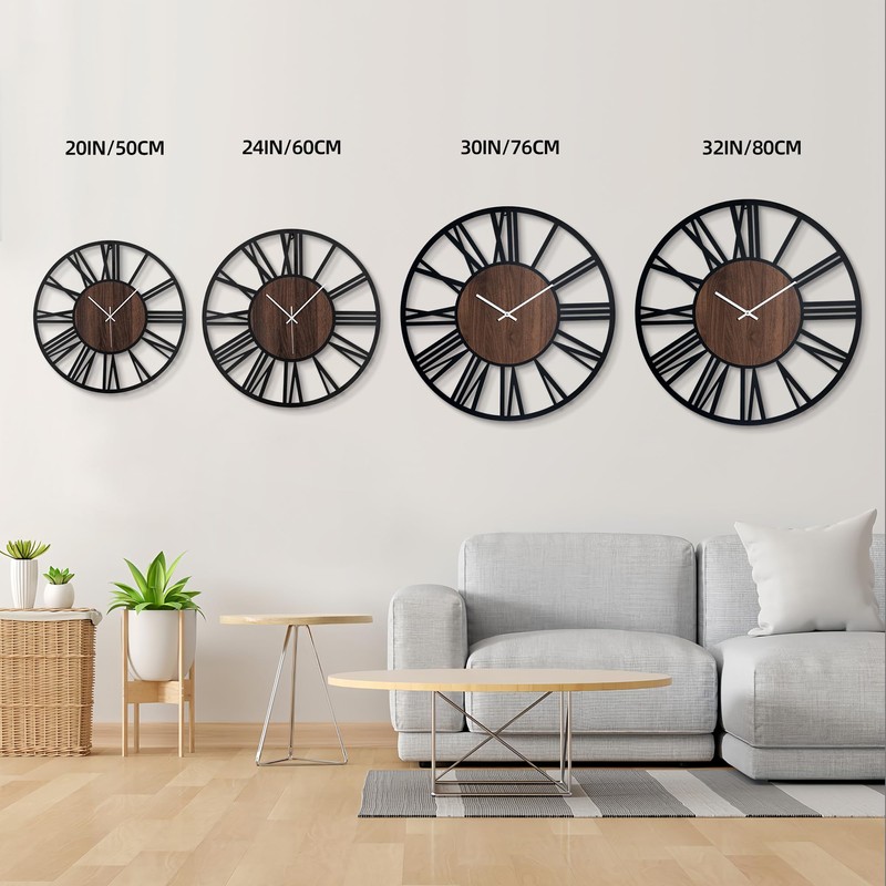 Mee 2ou 24 Inch Large Metal Wall Clock with Voice