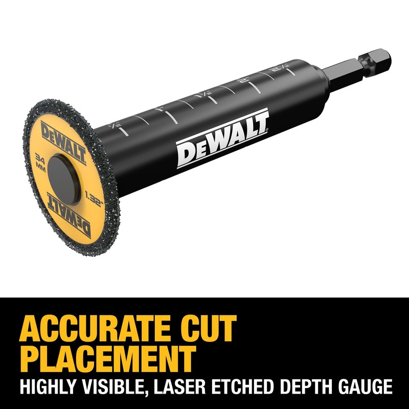 DEWALT Impact Connect Pipe Cutter, PVC Cutter, Diamond Grit Cutting