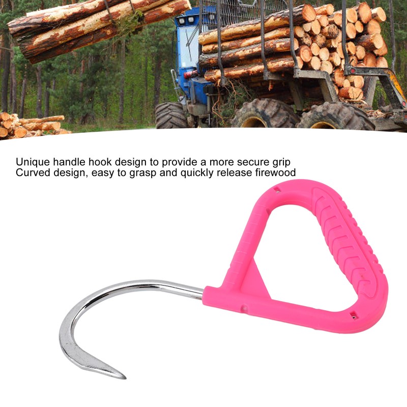 Pulp Hook Chrome Plated Steel Single Handed Comfortable Grip Log