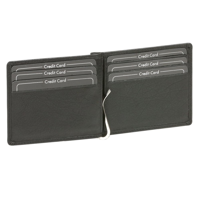 Money Clip Wallet LEAS, Genuine Leather, black - ''LEAS Special