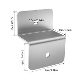 4 Sets Solar Panel Mounting Z Bracket, Solar Panel Mount Supporting Set for RV, Boat, Roof, Wall and Other Off Gird Mount (16 Units)