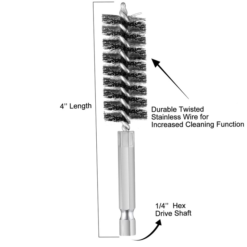 WANGCL 6 Pieces Wire Brush Drill Bore Cleaning Brush Set