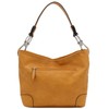 Hobo Shoulder Bag with Big Snap Hook Hardware (Mustard)