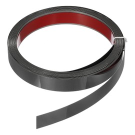 HARFINGTON Metal Wall Trim 13.1ft x 0.79" Peel and Stick Molding Trim Self Adhesive Stainless Steel Electroplate Finish Metal Strip Trim for Wall Ceiling Mirror Frame Border Edge, Black