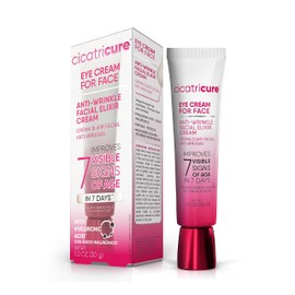 CICATRICURE Eye Anti-Wrinkle Cream for Face With Peptides and Micronized Vitamins for Fine Lines  Wrinkles, Dark Circles and Eyes Bags  Long- Lasting 