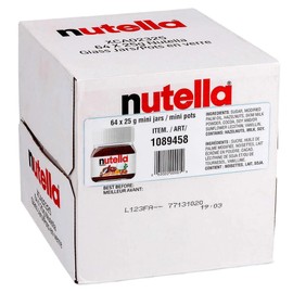 Nutella Hazelnut Spread with Cocoa Glass Jar.88 Ounce - 64 per case.