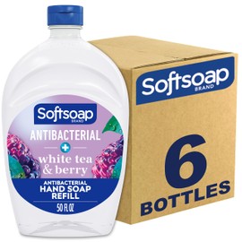 Softsoap - US05259A SOFTSOAP Antibacterial Liquid Hand Soap Refill, White Tea and Berry Fusion, 50 Ounce Bottle, Pack of 6