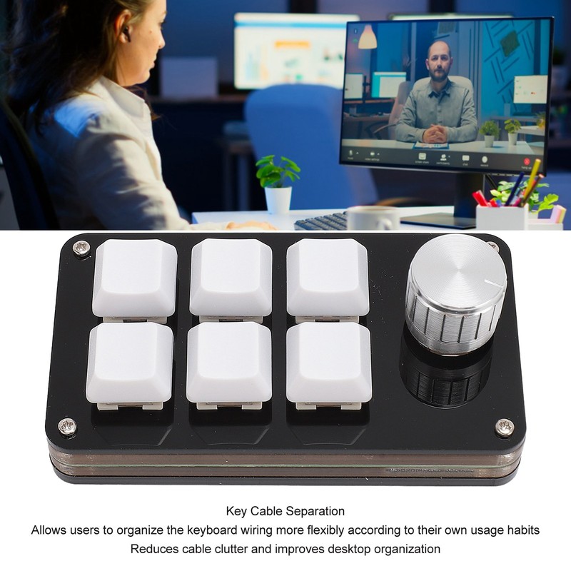 Mini 6 Key Keypad with Knob Custom Programming Hot Swappable