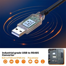Xiusiyt USB to RS485-WE Serial Cable, RS485-WE-1800-BT UART Serial Converter Cable,USB-RS485-WE Wire End,6 Way,1.8m/6ft