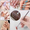 7-pin Nail Liner Brush Nail Art Tools, 2pcs Stainless Steel