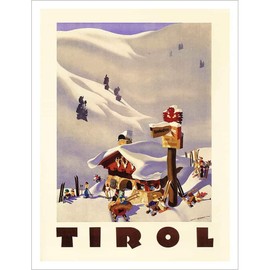Tirol Austria Ski Poster - 22 x 28 inches, Comes in 2 Sizes