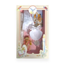Girls Complete Baptism Christening Candle Gift Set English Missal Gift Rosay Religious Gift