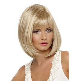 Remeehi Full Wig, Pattsun, Adult Bob, Black, Small Face, Women's Wig, Blonde, Inner Wind, Heat Resistant, Western Style