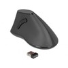 DELOCK Ergonomische vertikal optische 5-Tasten Maus 2,4GHz kabellos - Lautlos