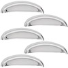 SOTECH Pack of 5 Shell Handles Nickel Polished Chrome BA