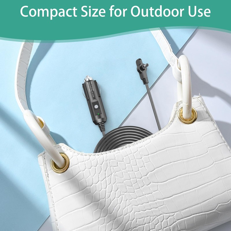 Replacement for Shark FlexBreeze Fan On-The-go 12V Car Charger Compatible