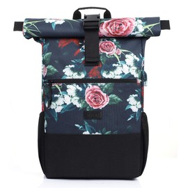 Unisex Rolltop Backpack, Daypack With Compartment For 12 - 17 inch / 30.5 - 43 cm Laptop, Waterproof And Anti-Theft