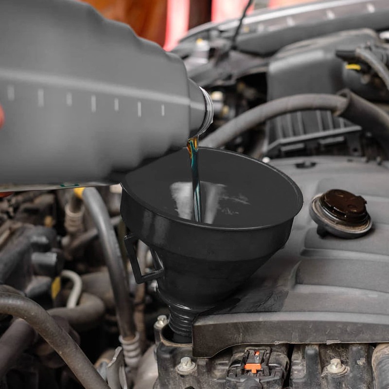 6 Pcs Plastic Funnel Set, Long Mouth Automotive Funnel in