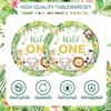 48Pcs Jungle Safari Baby Shower Decorations Animals Paper Plates, Napkins