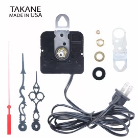 Takane Made in USA Takane Electric 110V Clock Movement Kit with Hands, Multiple Sizes - 1 1/4" (32mm)