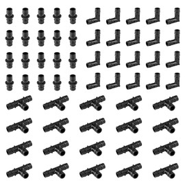 (Pack of 60) EFIELD 3/4" Poly PPSU Pex-a Expansion fittings: Tee, Elbow and Coupling 20 PCS each