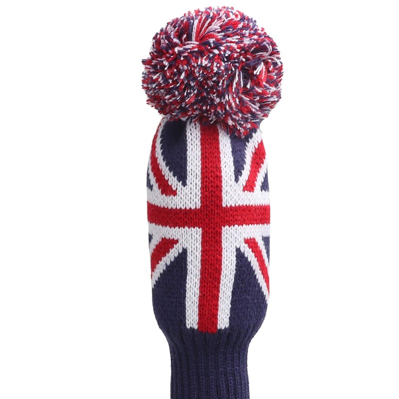 Golf Head Covers Knitted Pom Pom 460cc Golf Driver Fairway