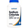 Nutricost Sodium Chloride 1000mg, 240 Tablets - Salt Tablets, Non-GMO,