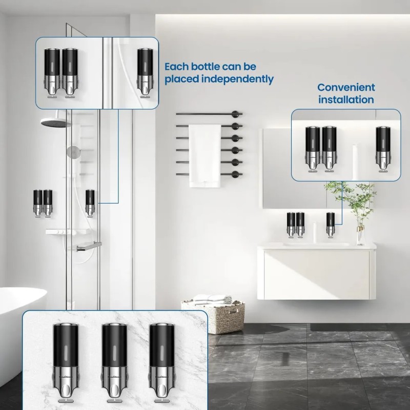 Dispensador De Champú, Acondicionador Y Gel De Baño Exin Dec