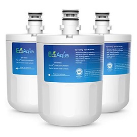 EcoAqua EFF-6005 Replacement for LG® LT500P®, 5231JA2002A, ADQ72910901, Kenmore GEN11042FR-08, 9890, 46-9890 Refrigerator Water Filter, 3 Pack