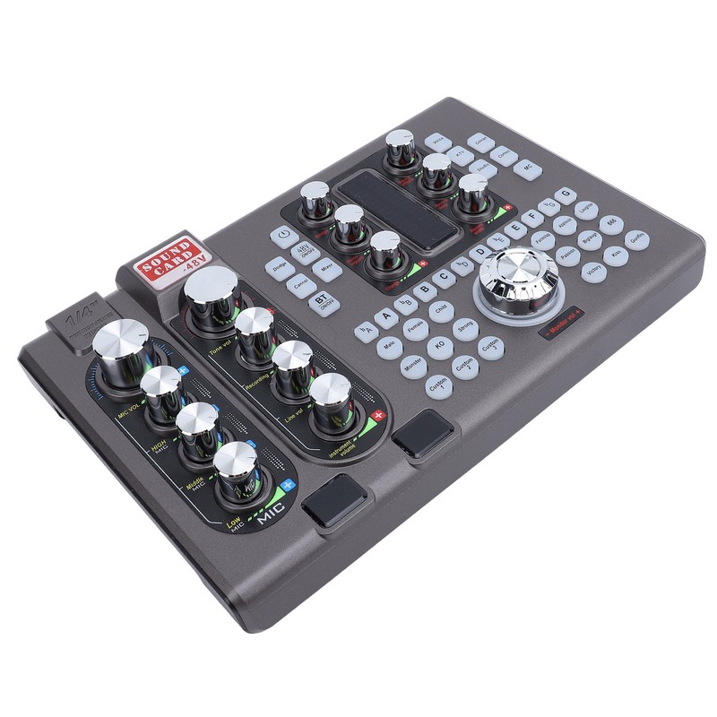 Digital Sound Card Professional Treble Bass Adjustable One Click Noise