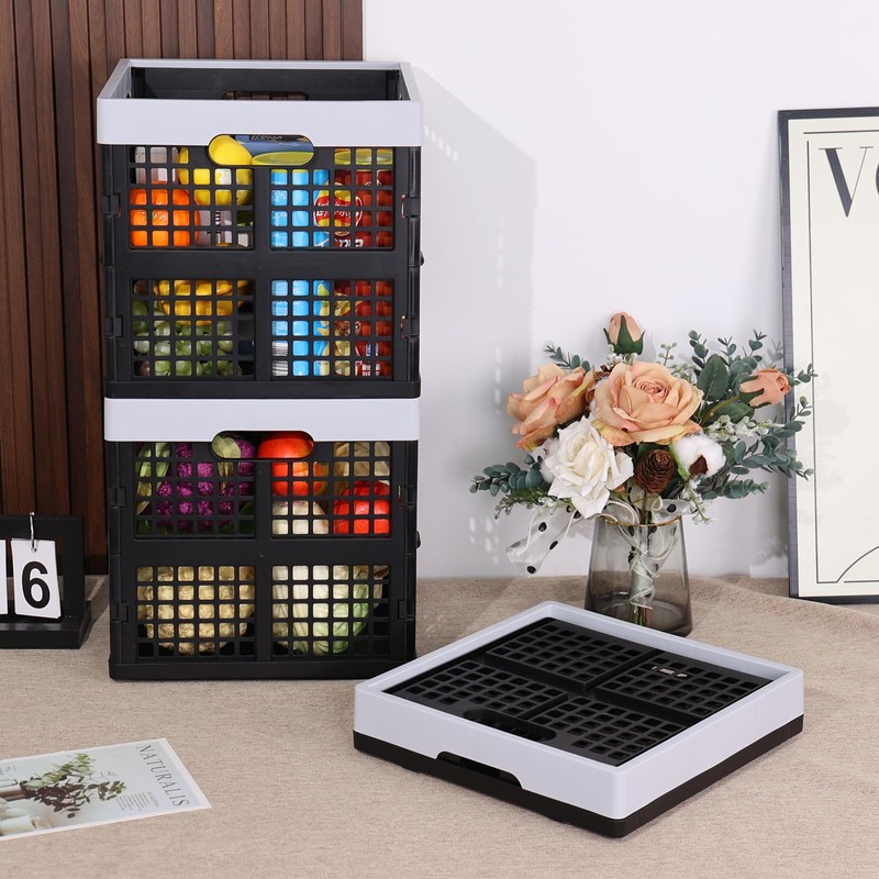 Kiddream 3 Pack 18 Liter Small Plastic Milk Crate, Square