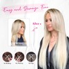 REECHO Invisible Wire Hair Extensions with Transparent Headband Adjustable Size