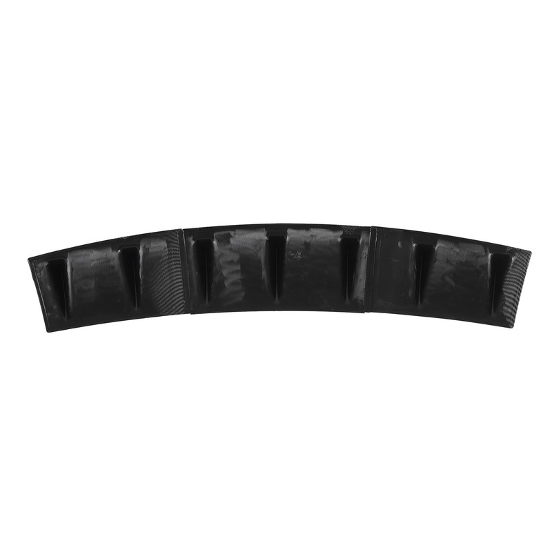 3 Pcs Chassis Deflector Universal Black Rear Lip Shark Fin