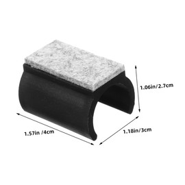 HOMSFOU 6pcs U-Shaped Felt Chair Leg Pads for Hardwood Floors Noise Reducing Anti Furniture Protector