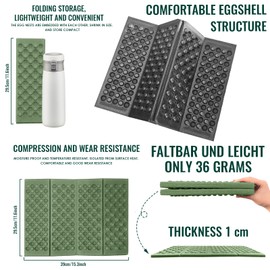 Qullmartle Pack of 1 Seat Cushion Outdoor Foldable Thermal Seat Pads Outdoor Foldable Seat Mat Waterproof Portable for Outdoor Playground Garden Picnic Hiking Hiking Camping (Green)