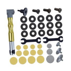 Milageto 90 Degree Flex Shaft Rotary Tool Handpiece Chuck 3mm Replaces Attachment 90 Degree Elbow for Cutting Cleaning Smoothing, Golden