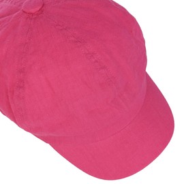 Lipodo Lincott Ballonmütze Sommercap Sonnencap Schirmmütze Newsboy Cap Schildmütze Leinencap Damen - mit Schirm, Schirm Frühling-Sommer Sommer - S (55-56 cm) pink